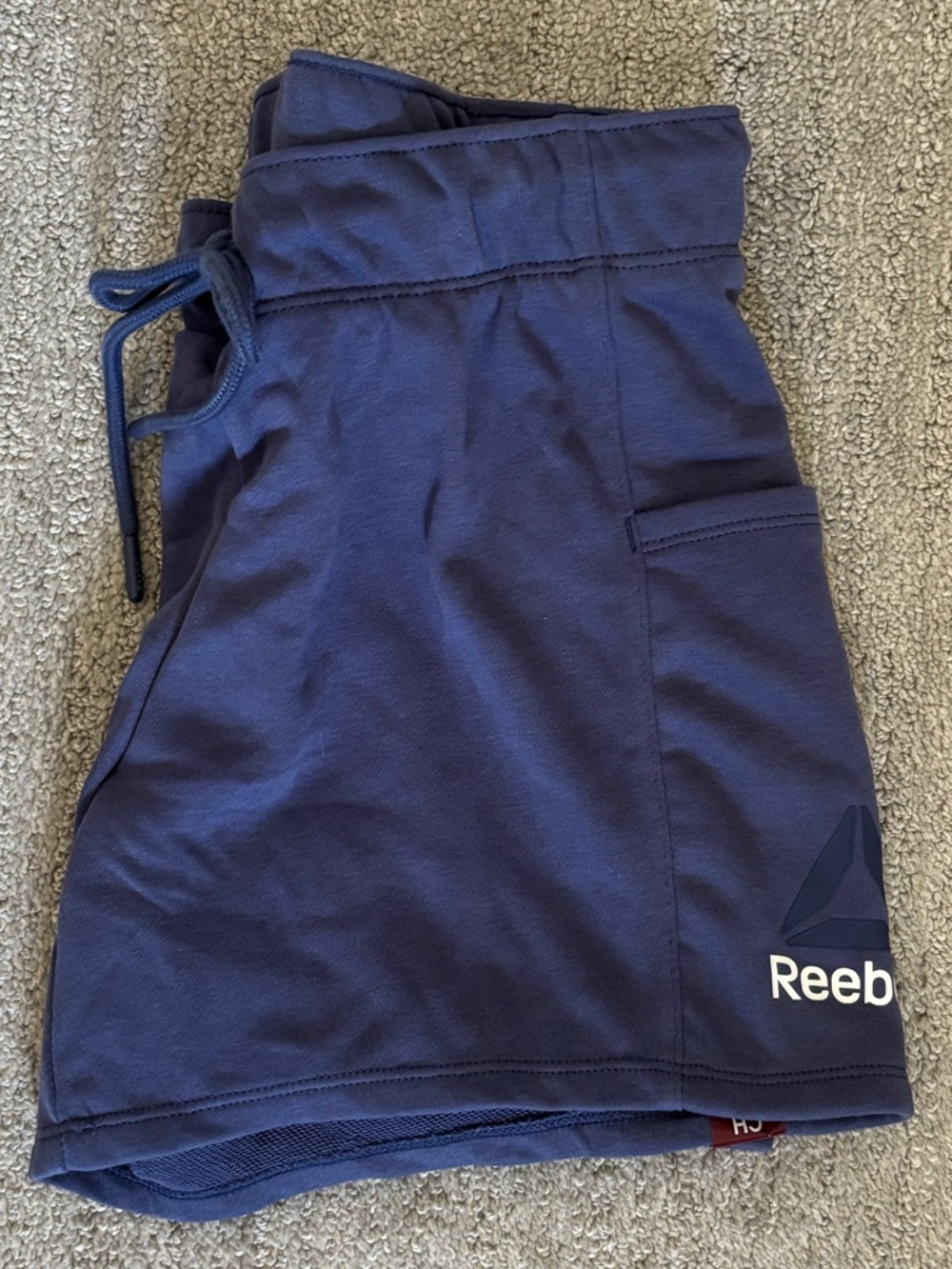 Reebok Women’s Dark Blue Shorts with Drawstring